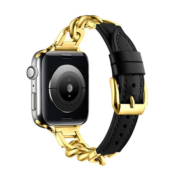 Urrem til Apple Watch iWatch 42mm 10. generation sort + guld