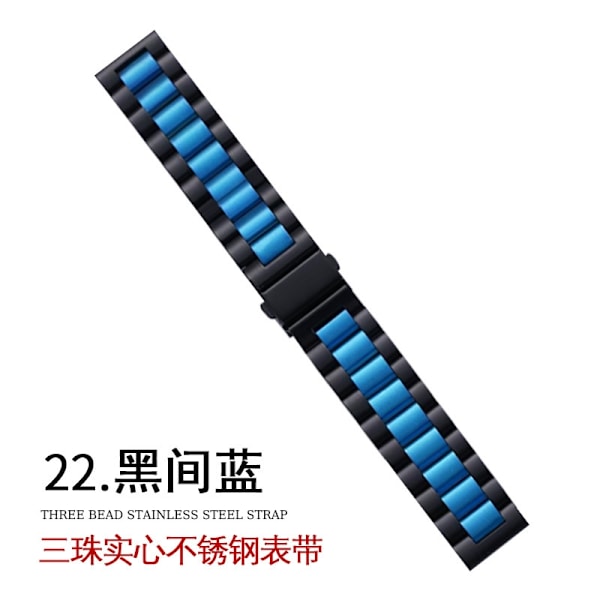 Kellon ranneke Apple Watch iWatch 1-10 sukupolvelle: 42-44-45-46-49mm 2 musta ja sininen