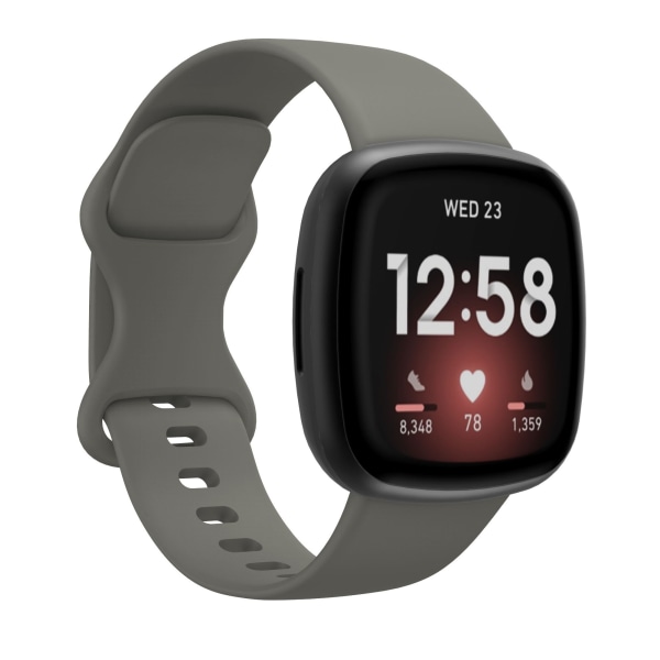 Pehmeä silikoninen kellon ranneke, korvaava ranneke Fitbit Versa 3/Fitbit Sense -kelloon Sand pink S