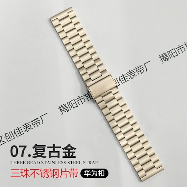 Urrem til Apple Watch iWatch til 42-44-45-49mm 7 retro guld Huawei spænderem
