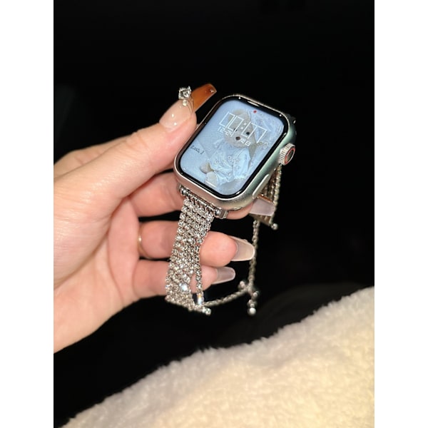Klockarmband för Apple Watch iWatch 38/40/41mm - Silver diamantkedja
