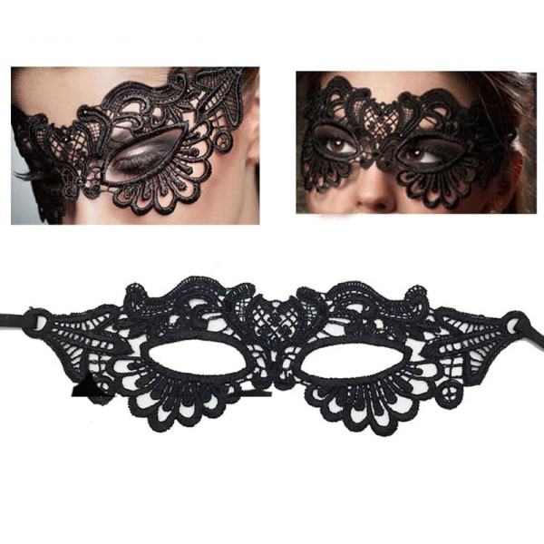 Comeondear 1 stycke Halloween Cosplay Och Party Spets Ögonmask Sexig Lady Cutout Ögonmask För Maskerad Fest Fancy Dress Kostym C80607