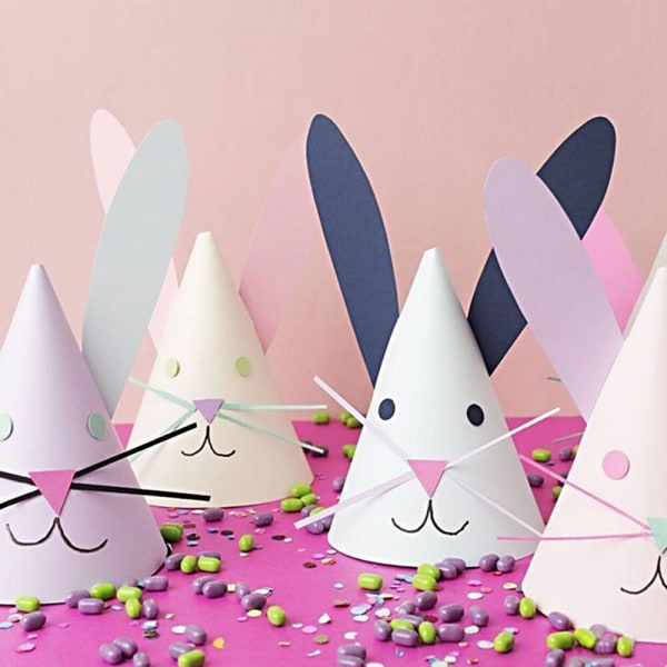 Børnefødselsdagshat Guld Paillet Fødselsdagshuer Prins Prinsesse Krone Fødselsdagsfest Dekoration Søde Kaninhatte Baby Shower Gaver Style  2