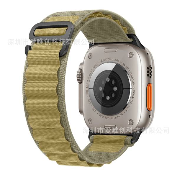 Klockarmband för Apple Watch iWatch för 1-9 generationer: 38-40-41mm/s10 42mm vetefärg svart spänne