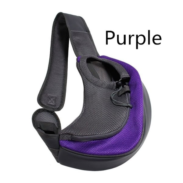 Kæledyrs hvalpebærer S/L Udendørs Rejse Hund Skuldertaske Mesh Oxford Enkelt Komfort Sling Håndtaske Tote Pose Black L