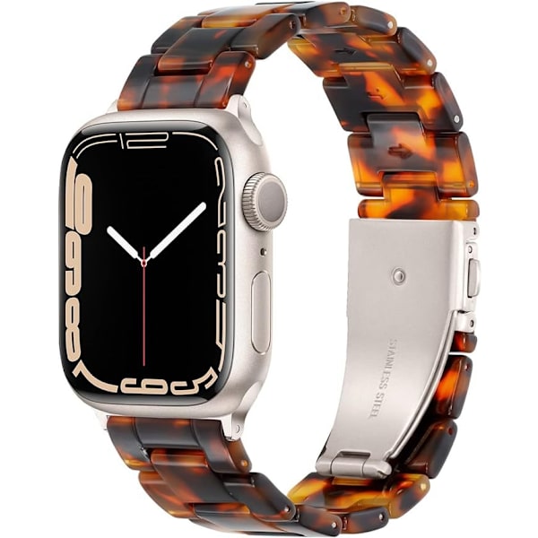 Klockarmband för Apple Watch iWatch 38/40/41/10:e generationen 42mm sköldpaddsskal sten smal midja