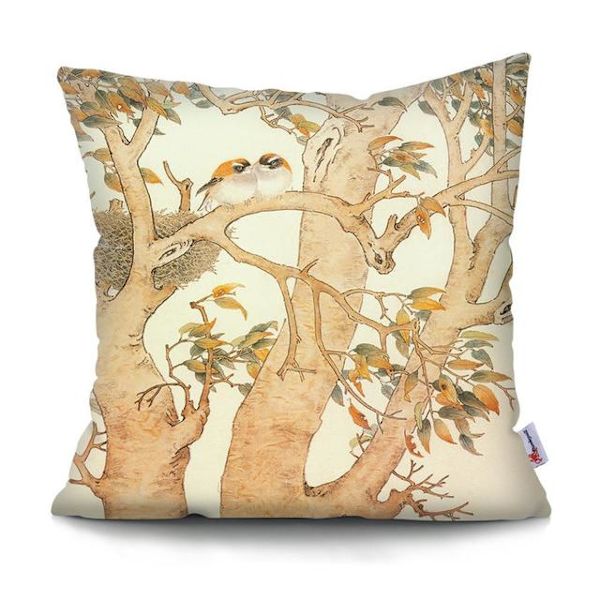 Blomster Putetrekk dekorativ pute Tropisk plante papegøye putetrekk dekorativt putetrekk for sofa Putetrekk 45x45cm BZYY1T97