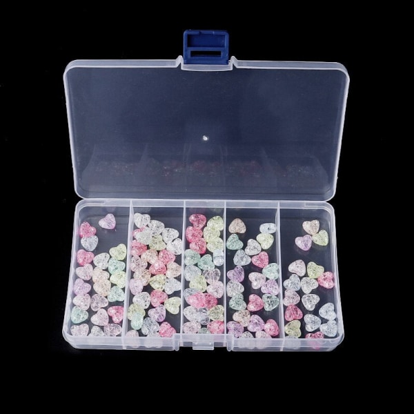 Smykkeskrin i plastik, værktøjskasse i plastik, justerbar håndværksorganisator, opbevaringsperler, armbånd, smykkeskrin, emballage 1pcs 24 grids