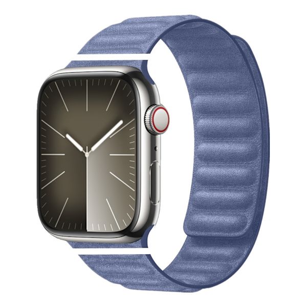 Kellon ranneke Apple Watch iWatch 38/40/41/42mm - S10 Hienokudottu twill - vaaleansininen