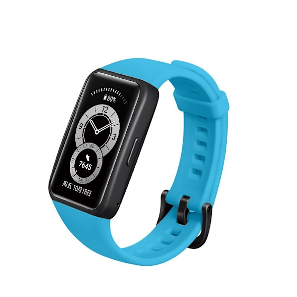 Laforuta Honor Band 6 Reim Silikon Klokkereim For Huawei Honor Band 6 Kvinner Menn Armbånd Fitness Loop Smartklokke Armreim Light blue for Honor band 6