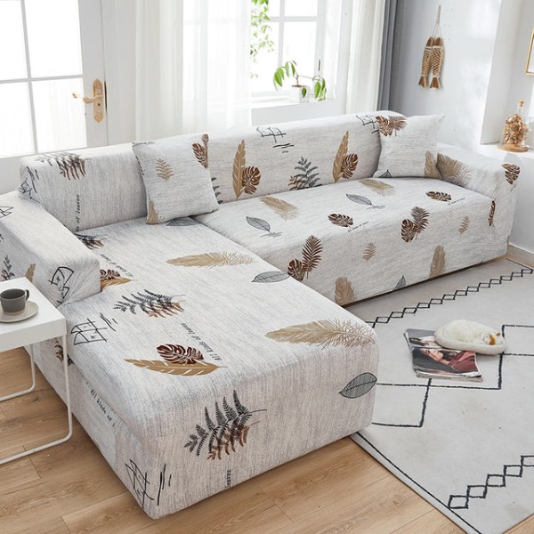 Stretch Sofföverdrag för L-formad Soffa Hörnsoffa Elastiskt Sofföverdrag för Sofföverdrag för Vardagsrum 1/2/3/4-Sits Nordisk WWT40 1seat 90-140cm