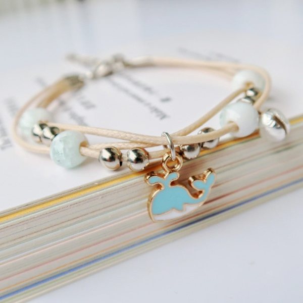 Glas Torkad Blomma Växt Armband Koreansk Enkel Personlig Hipster Körsbärsblom Studentpresent Keramisk Prydnad 15 small round leather dandelion