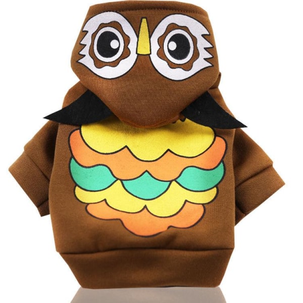 Hunde Tøj med Tegneserie Design Halloween Hunde Kostume Lille Hunde Frakke Vinter Hvalpe Tøj Hunde Hættetrøje Frakke Yellow S