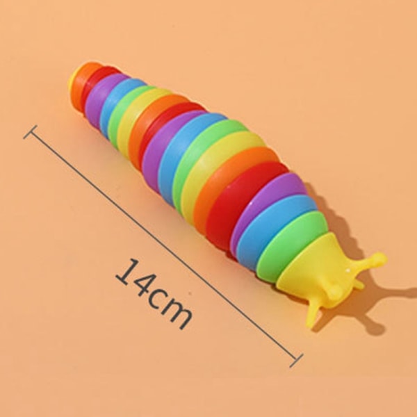 18CM 14CM Färgglad Fidget Toy Slug Ledad flexibel 3D Slug Hummer Shark Fidget Toy Relief Anti-ångest Sensoriska barnleksaker 18cm-1