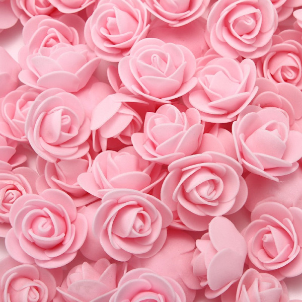 100 Stykker Teddybjørn av Roser 3cm Skum Bryllup Dekorativ Juledekor for Hjem DIY Gaveeske Kunstige Blomster 2 100 Pieces