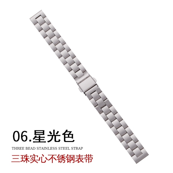 Urrem til Apple Watch iWatch til 38-40-41mm 6 stjernelysfarver tre perler solid lille talje 14