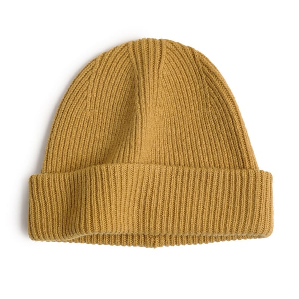 Ull brättelös off-the-face-hatt stickad, moderiktig varm koreansk väska Cap Ull höst och vinter AW22/23 -- light coffee Average size