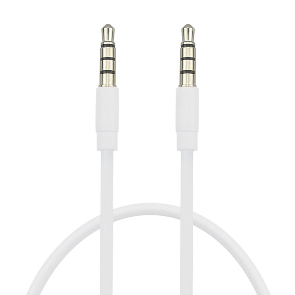 4-polig Aux-kabel 3,5 mm hane till hane Jack Ljudkabel Nickelpläterad kontakt Stereo Ljudsladd för Hörlurar Högtalare MP3/4 CD-spelare Green 1.5M