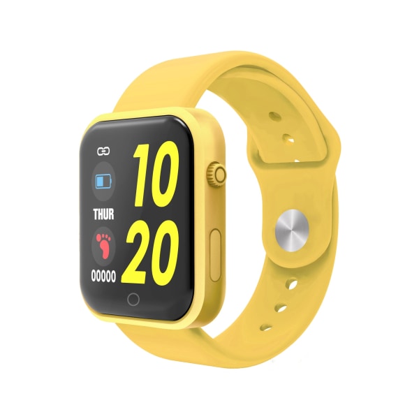 Smart armband Sportdetektering Puls Blodtryck Bluetooth Klocka Watch Meddelande Yellow