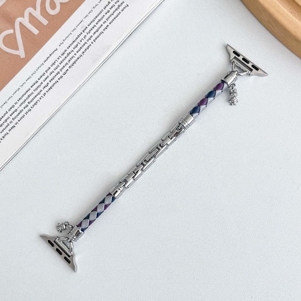Klockarmband för Apple Watch iWatch 38/40/41mm Silver Diamant