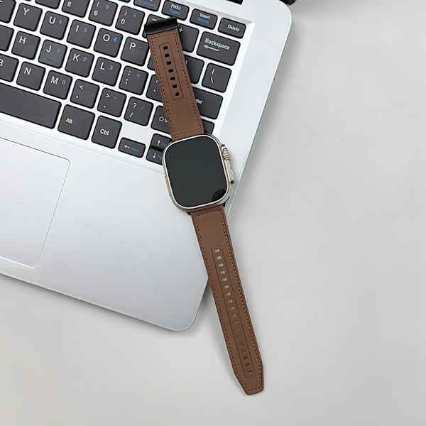 Kellon ranneke Apple Watch iWatch 38/40/41 S10 42mm universaali, kaakaon värinen