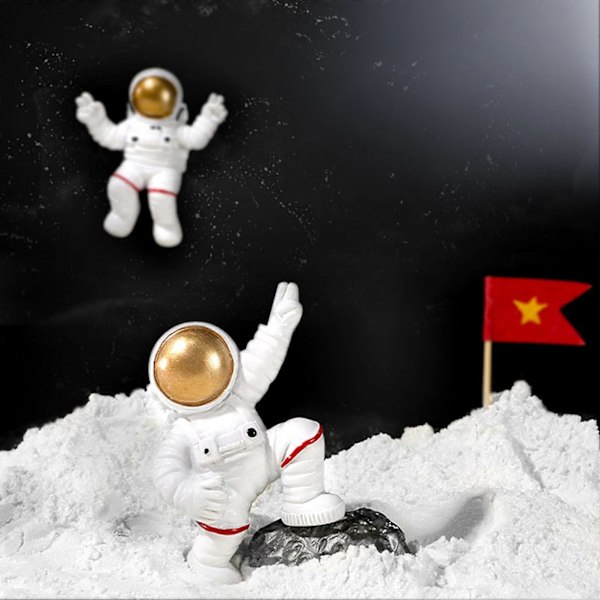 Kestävä jääkaappimagneetti DIY askarteluhartsi 3D-efekti astronautti pyyhittävä taulu magneetti kodin sisustus E E