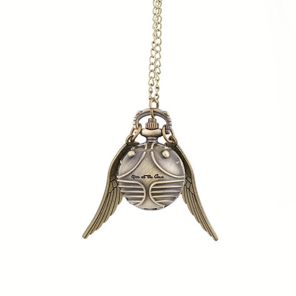Anime Quidditch Sfærisk Lommeur Vinger Retro Flip Quartz Ur Harry Potter Snitch Lommeur Spider web bronze
