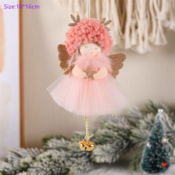2023 Joulu Joulukuusen Riipuskoristeet 2023 Uuden Vuoden Lahjat Joulun Enkelinuket Joulukoristeet Kotiin Natal Noel Deco 621-Pink Cute Girl