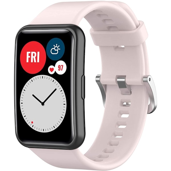 Silikonarmband för Huawei Watch FIT Armbands Smartwatch Tillbehör Ersättningsarmband correa huawei watch fit 2021 Armband Cherry pink 4