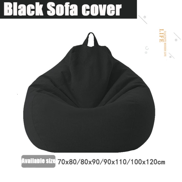 Överdrag Soffor Skydd puff Gigante Stolar Utan Fyllning Linne Tyg Lounger Sits Sittsäck Puff Soffa Tatami Puff Salong Puff Asiento Blue-Sofa cover 70X80cm