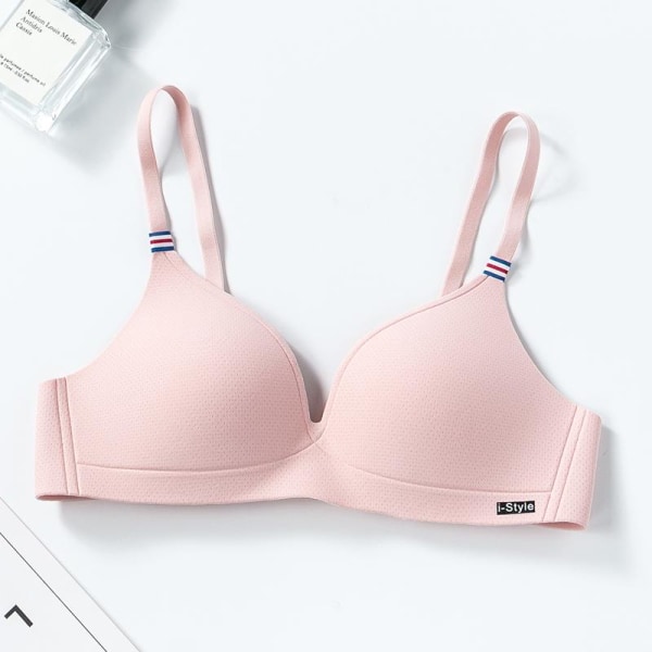 Dame BH'er Fransk Stil Trådløs Undertøj Blød Tynd Sømløs Pige Intim Sexy Lingeri Blue 34A