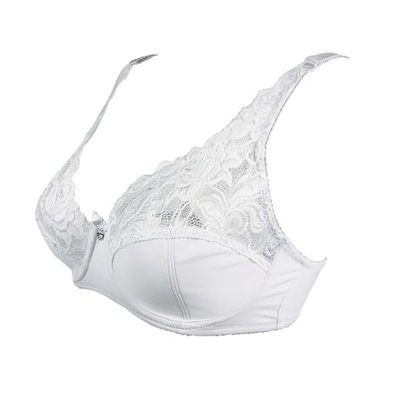 Supertunn Dam BH Sexig Transparent Spets Underkläder BH Plus Storlek C D Kupa Bralette Vardagsunderkläder White 80C