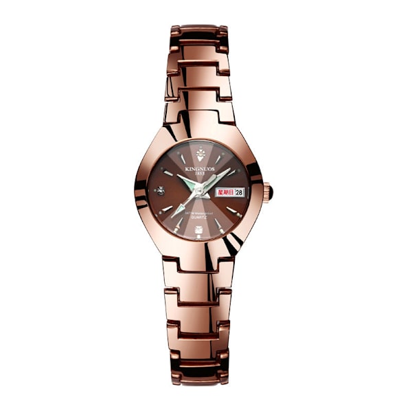 Automatisk Quartz Ikke-Mekanisk Wolfram Stål Farve Stålbånd Parur Lysende Kalender Herre og Dame Vandtæt Studenterur Silver Streak black plate for men