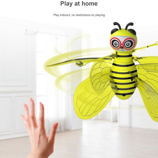 Mini Drönare Induktion med Hand Bi UFO Leksaker för Barn Bi Drönare Gåvor RC Helikopter Quadrocopter Drönare Induktion Fe Flygande Boll Yellow