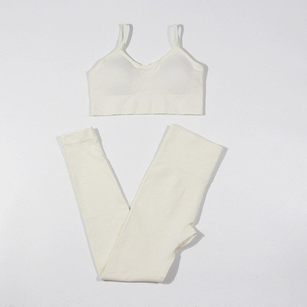 Joogasetti Toppeja Ja Leggingsejä Aktiivivaatteet Naisten Treenausvaatteet Nude bra set M