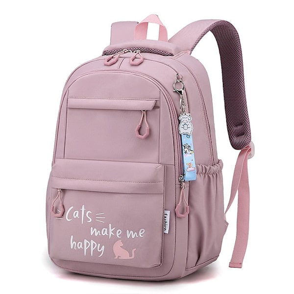 Kawaii Ryggsäck för Flickor Skolväskor Portabilitet Vattentät Tonåringar Högskolestudent Stor Rese Axelväska Mochilas Escolares Black