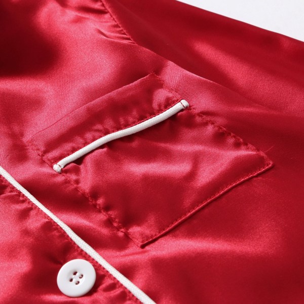 Matchande Julpyjamas Familj Pyjamas Satin Enfärgad Matchande Jul Sovkläder Red Kids 11-12 Years