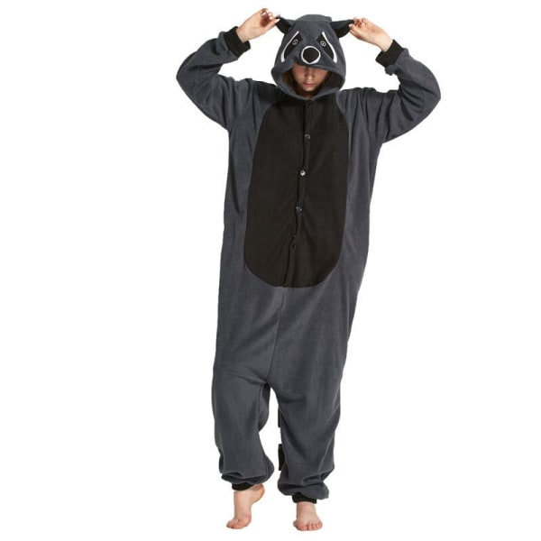 Raccoon Pyjamas Män Kigurumi Animal Onesies För Vuxna Tecknad Cosplay Kostym Endelad Pijamas Overall Dam Pyjamas Bodysuits raccoon onesie L