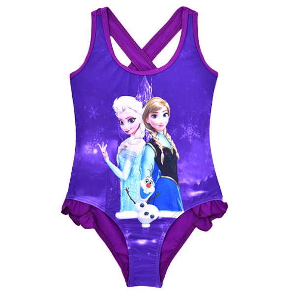 Bikini Barn En Baddräkt Tecknad Flicka Badkläder CL043Blue 128~134