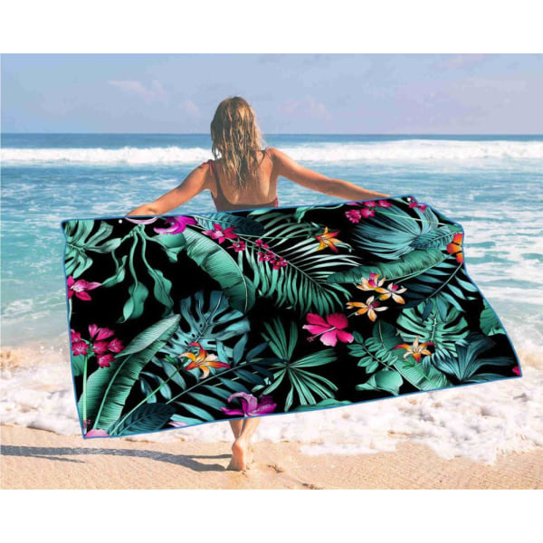 Coconut Tree Starry Sky Printed strandhandduk för vuxen Snabbtorkande Simning Surfdusch Handduk Resor Yoga Strandfilt 9 80x160cm