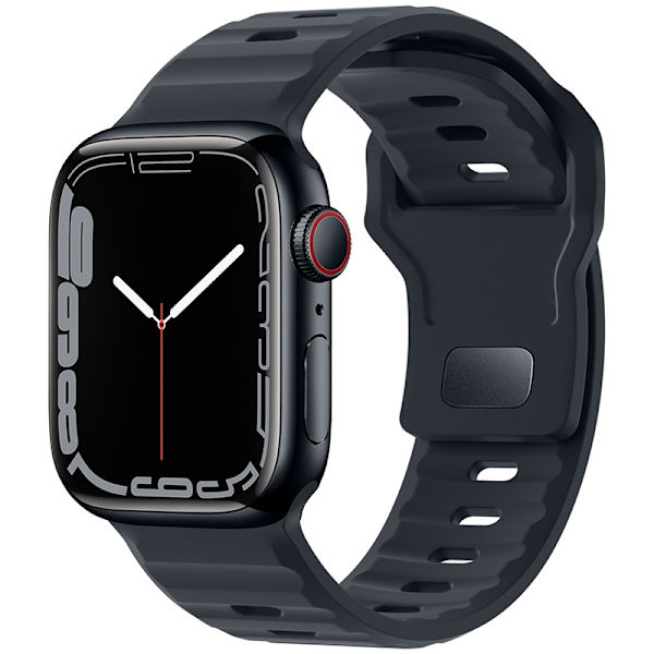 Klockarmband för Apple Watch iWatch 42/44/45/46/49mm midnattsfärg