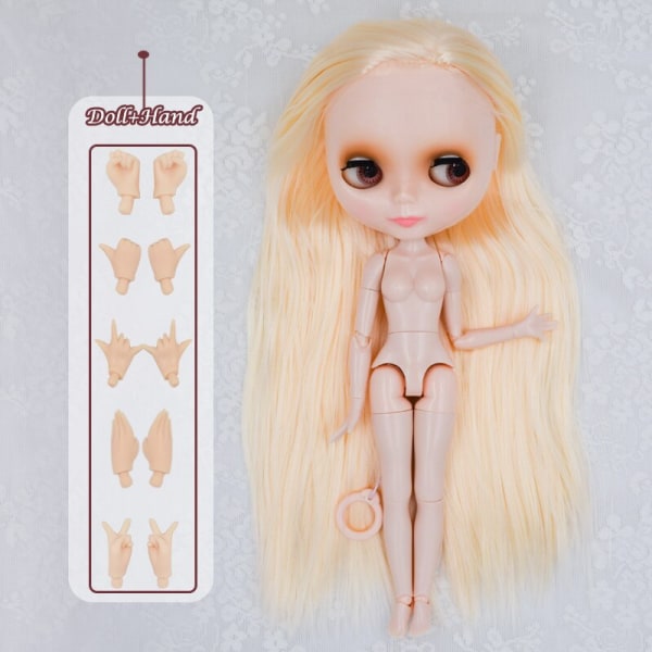 Neo Blyth Docka Anpassad NBL Glansig Ansikte, 1/6 OB24 BJD Leddocka Anpassade Blyth Dockor för Flicka, Gåva för Samling NBL09 HNBL20