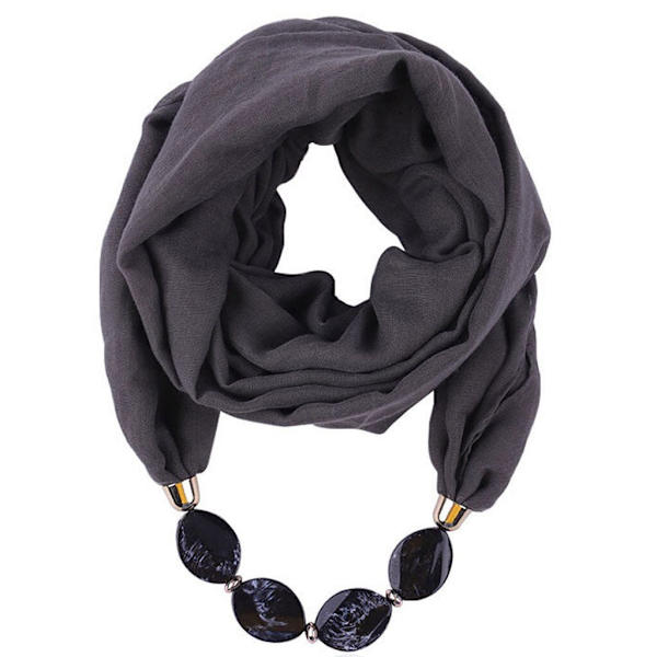 Modehalsduk Etnisk Bomull Linne Enfärgad Krage Tofs Underbara Pärlförsedda Hängen Smycken Halsband Halsduk Dam Sjal Scarves C