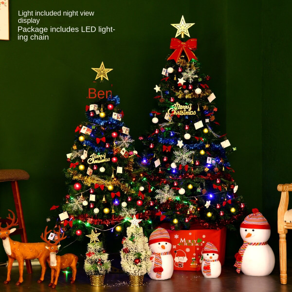 Juletre Sett 1.5, 1.8, 2.1M Kjøpesenter Hjem Lysende Juledekorasjon Juletre Sett 2.1m green set tree A