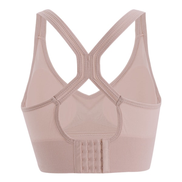 Jooga Rintaliivit Push Up Crop Fitness Urheiluliivit Naisille Sports Bras Skin tone 55-65kg  XL