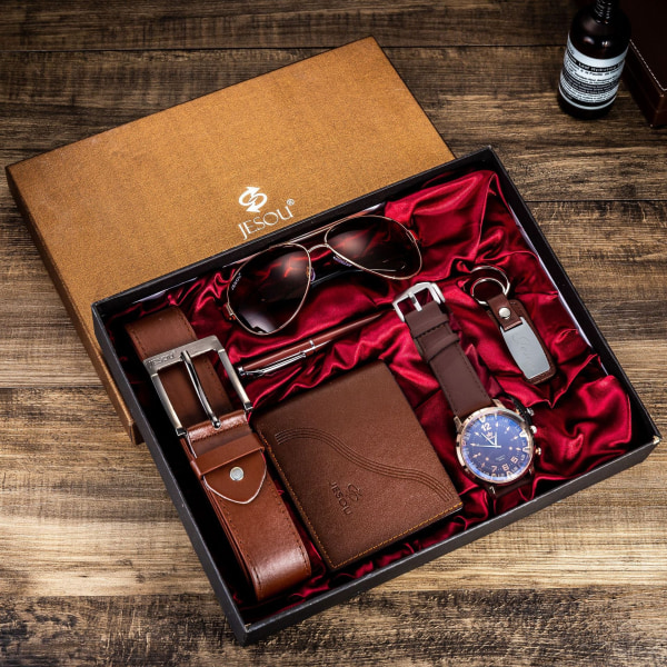 Utsökt Förpackning Klockarmband Plånbok Kreativ Enkel Kombinationsdräkt-6st/Set Black Brown