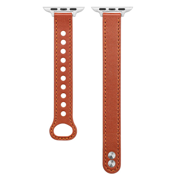 Urrem til Apple Watch iWatch 42/44/45/49/46mm stor urskive Brun