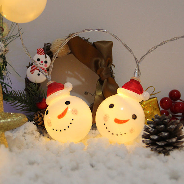 Juledekorationer Lysende Ornamenter Julemands Lys Kæde Vedhæng Juletræ Scene Arrangement Dekoration Små Gaver Blow molding Santa Claus 2 M 10 lights USB always on