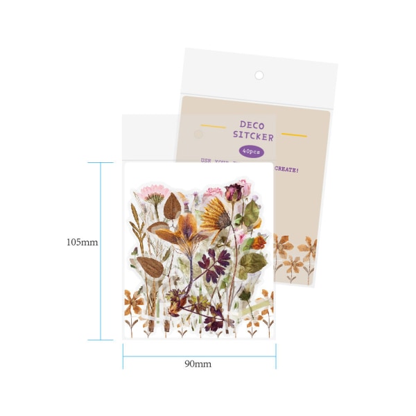 1 stk. Vandtæt Transparent Kæledyrs Notesbog Bullet Dagbog DIY Tulipan Materiale Journal Klistermærker Blomster Klistermærke Pakke Fly Birds