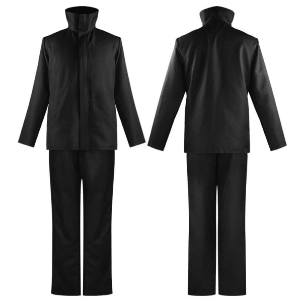 Anime Jujutsu Kaisen Cosplay Kostym Gojo Satoru Topp Byxor Peruk Skoluniform Kostym Halloween Party Kostymer style1 XXL